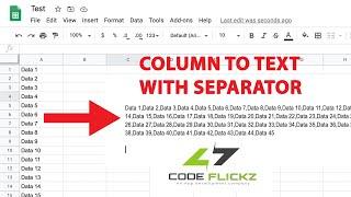 Convert a column into a comma separated list (Spreadsheet column to text)