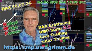 RMP Trading DAX Eröffnung 10.07.2024 Live Box Trading + Schulung Box-Trading