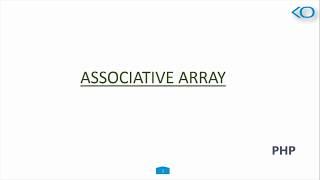 What is Associative array in PHP