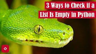 3 Ways to Check If a List Is Empty in Python