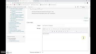 How to post your answer/ reply to a post in the Discussion Forum of Moodle