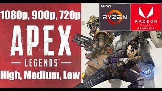 Apex Legends - AMD Ryzen 5 2400G | Vega 11 | - 720p- 900p- 1080p- low- medium- high- ultra