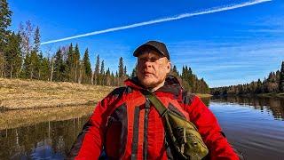 ONE ON THE TAIGA SPRING RIVER. Continuation of adventures