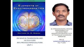 RELATION BETWEEN ELECTRIC FIELD & POTENTIAL  (E = - grad V) - EMTL - UNIT I (ELECTROSTATICS)