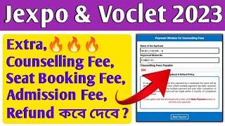 Jexpo 2023 Counselling Fee, Seat Booking Fee, Admission Fee Refund | Voclet Counselling Fee Refund |