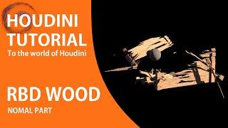 [Houdini tutorial] RBD Broken wood for Beginners / RBD 나무판자 부수기 튜토리얼 (Easy to follow)