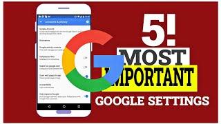 5 Most Important Google Account Settings | Manage Google Account