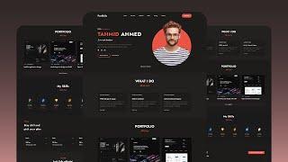 How To Make Responsive Portfolio Website Using HTML CSS And JavaScript | Step By Step