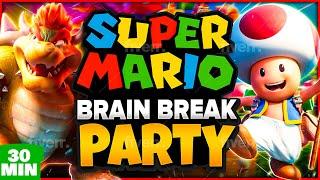 Summer Mario Brain Break Party ️ Freeze Dance & Run ️ Just Dance ️ Mario Matthew Wood Challenge