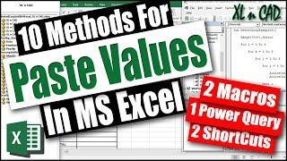 10 Methods for Paste Values in MS Excel (Macro for Paste Values and Shortcut for Paste Values)