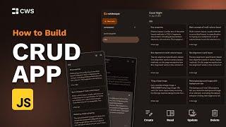 Create, Read, Update, Delete (CRUD) in JavaScript: Note Taking App Tutorial