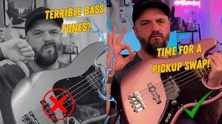 Does Your Bass Tone Suck? It Doesn't Have to! Seymour Duncan Quarter Pound Jazz Bass Pickup Test!