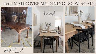 oops I MADE OVER MY DINING ROOM AGAIN (refinishing antique farmhouse table) RENTAL MADE HOME / ep.11