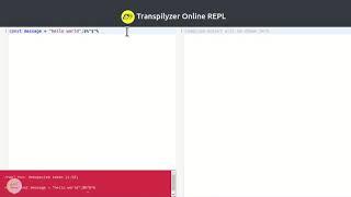 Babel REPL Clone - Transpilyzer Demo
