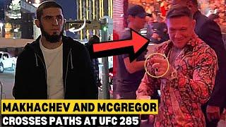 Islam Makhachev And Conor McGregor Crosses Paths At UFC 285 (VIDEO)