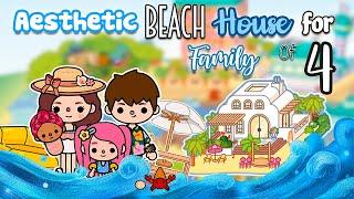 Aesthetic Beach House 🫧Decorate Cute Apartment For Family Of 4Toca Life World|Toca Boca House Ideas