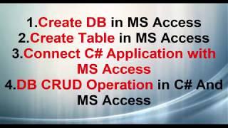 Connect MS Access Database to C#, And CRUD Operation