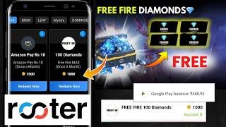 Rooter App Free Fire Max Diamonds Redeem ProblemRooter App Se Paise kaise Kamae | Free Fire Diamond