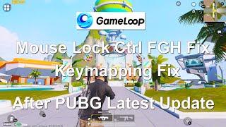 PUBG Mobile Gameloop Mouse Lock & Keymapping Fix | PUBGM Emulator Keyboard CTRL Not Working Solution