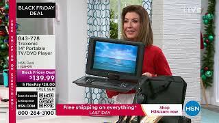 Trexonic 14" Portable TV/DVD Player with Carry Bag and H...