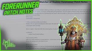 Forerunner Patch Notes: Pope Buff and New Artifacts! || Watcher of Realms
