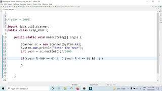 Program to check if a given year is leap year | Leap Year Program in Java