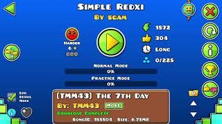 Easiest Geometry Dash 2.11 level! | 100% | "Simple Redxi" by sgam