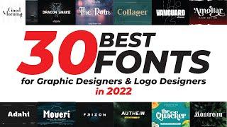 BEST FONTS FOR GRAPHIC DESIGNERS & LOGO DESIGNERS IN 2022 | LATEST FONTS IN 2022