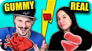 GUMMY FOOD vs REAL FOOD CHALLENGE