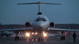 Russian made TU 154B & TU 134 Beautiful Triple Engine Aircraft Start Up & Taxi