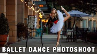 Ballet Dance Portrait Photoshoot in Greenville Downtown with Canon RF 70-200mm 2.8L, Canon R5 | BTS