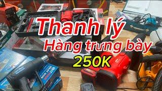 Thanh lý hàng trưng bày :thổi bụi ,phun Sơn,thổi lá,khoan 13ly,đục 17ly, máy rửa xe,máy Hàn…