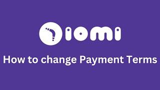 How to change Payment Terms