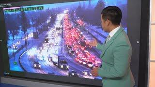 Several crashes on Interstate 90 in Spokane snarling traffic during morning commute