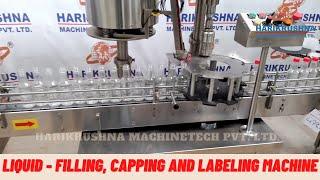 Liquid - Filling, Capping, and Labeling Machine With the Speed of up to 220 Bottles/minute.