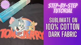 SUBLIMATE ON 100% COTTON USING HTVRONT SUBLIMATION HTV | CRICUT PRINT THEN CUT