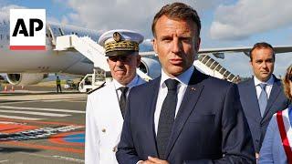 French President Emmanuel Macron arrives in riot-hit New Caledonia