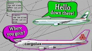 [FUNNY ATC] Cargolux and Cathay FRIENDLY CHIT-CHAT on frequency =)