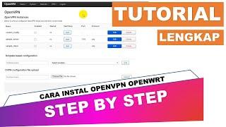 cara instal openvpn openwrt | step by step | tutorial lengkap