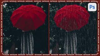 [ Photoshop Tutorial ] Simple Step to Create Rain Effect from Scratch in Photoshop