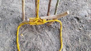 Melhor Armadilha de laço para pegar animais - Sobrevivência na selva