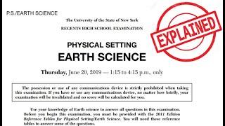 Earth Science Regents (June 2019) - #1-25