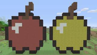 Minecraft Tutorials - Red / Golden Apple Pixel Art