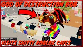 WARLORD BOB VS CAFE! ROBLOX FE SCRIPT TROLL IN ROBLOX CAFES!