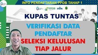 Verifikasi Pendaftar dan Seleksi Kelulusan PPDB Jabar 2021