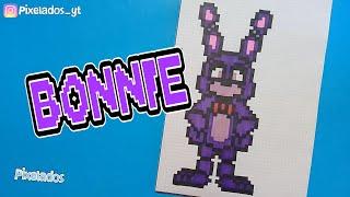 COMO DIBUJAR BONNIE DE FNAF PIXEL ART - PIXELADOS