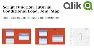 Qlik Sense Tutorial - How to use Conditional Load, JOIN & Mapping script functions in Qlik Sense.