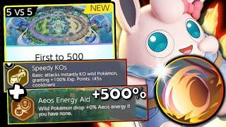 ROLLOUT WIGGLYTUFF IS HILARIOUS ON 500 POINT MODE | Pokemon Unite