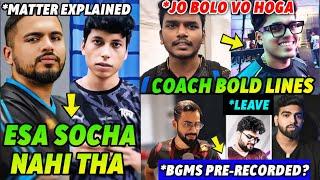 SID Apologize Sensie! Matter Explained, GodL Coach BOLD Lines, BGMS Pre-recorded?, Omega Amit Leave?