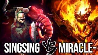 Miracle- EPIC Shadow Fiend Razing vs SingSing The Pudge Master - Dota 2